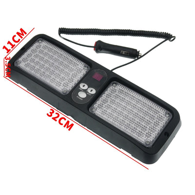 Car Truck 86 LED Windshield Emergency Hazard Warning Flashing lamp Police Strobe Lights Sun visor panel DC 12V 12 Modes