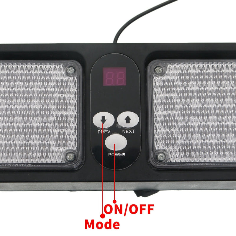 Car Truck 86 LED Windshield Emergency Hazard Warning Flashing lamp Police Strobe Lights Sun visor panel DC 12V 12 Modes