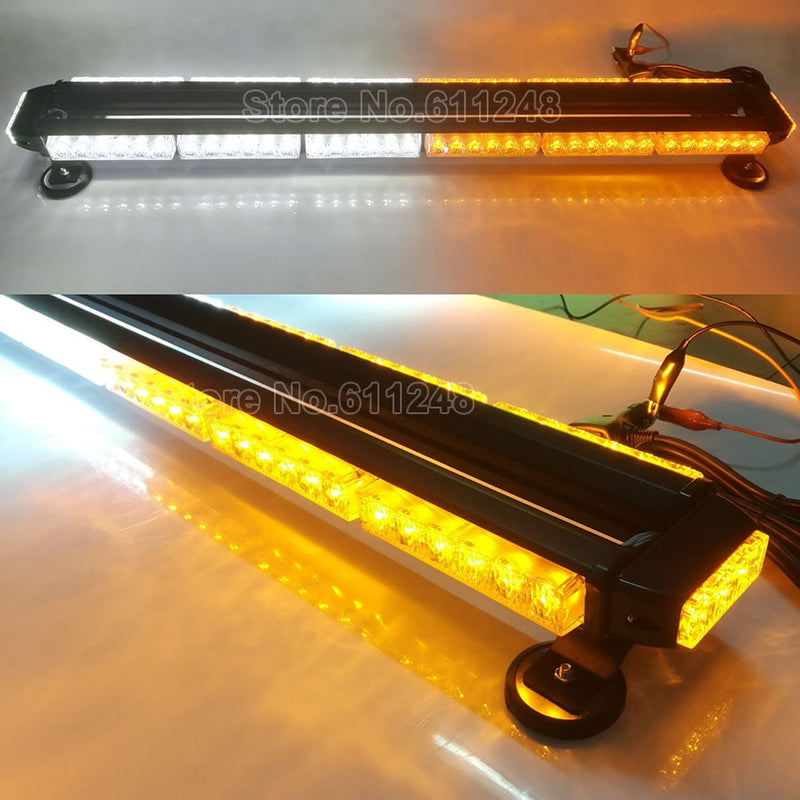 38-inch LED Car Warning Flash Strobe Light Bar Emergency Security  Amber Red White Blue