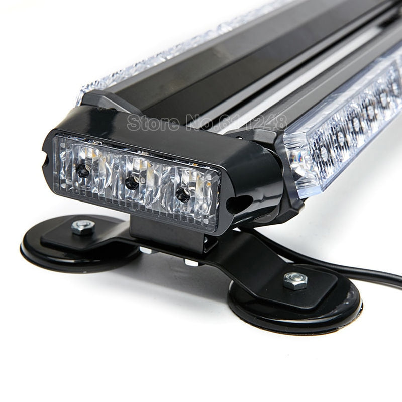 38-inch LED Car Warning Flash Strobe Light Bar Emergency Security  Amber Red White Blue