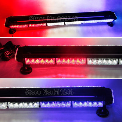 38-inch LED Car Warning Flash Strobe Light Bar Emergency Security  Amber Red White Blue