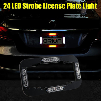 13.5" License Plate Strobe Light 24W 24 LED Emergency Traffic Warning Flash Strobe Lights