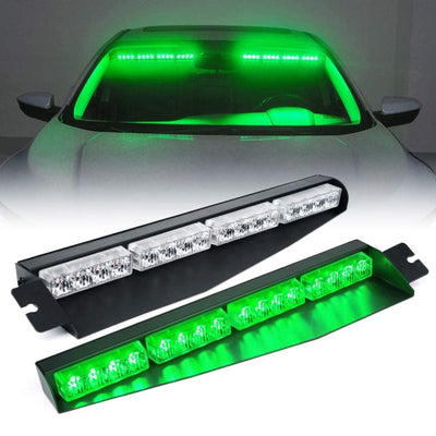 Visor Strobe LED Light Bar Interior Windshield Emergency Lights pair