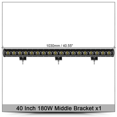 6D Lens Single Row Led Bar Light  Flood Beam