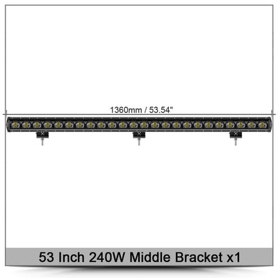 6D Lens Single Row Led Bar Light  Flood Beam