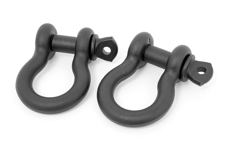 5/8 D Ring Shackles | Cast | 3/4" Pin | Pair | Black