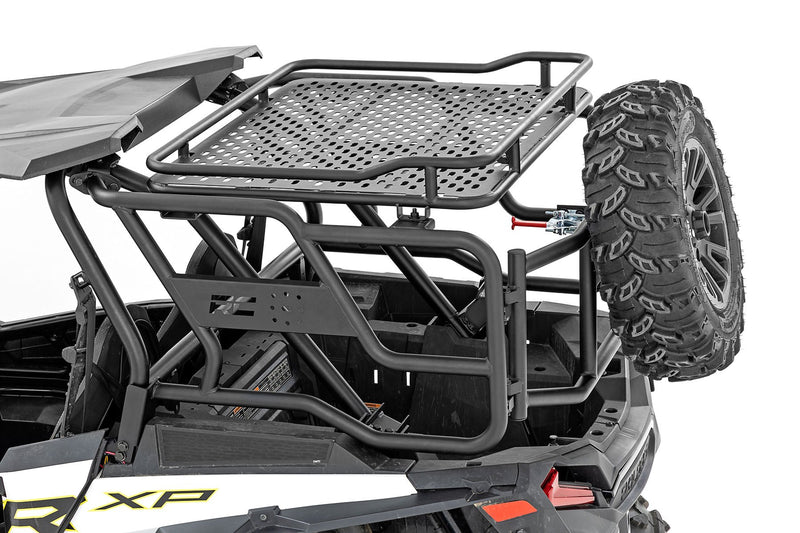 Tubular Rear Cargo Rack | Spare Tire Mount | Polaris RZR XP 1000