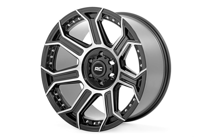 Rough Country 89 Series Wheel | One-Piece | Black Machined Gun Metal | 20x10 | 5x5 | -19mm