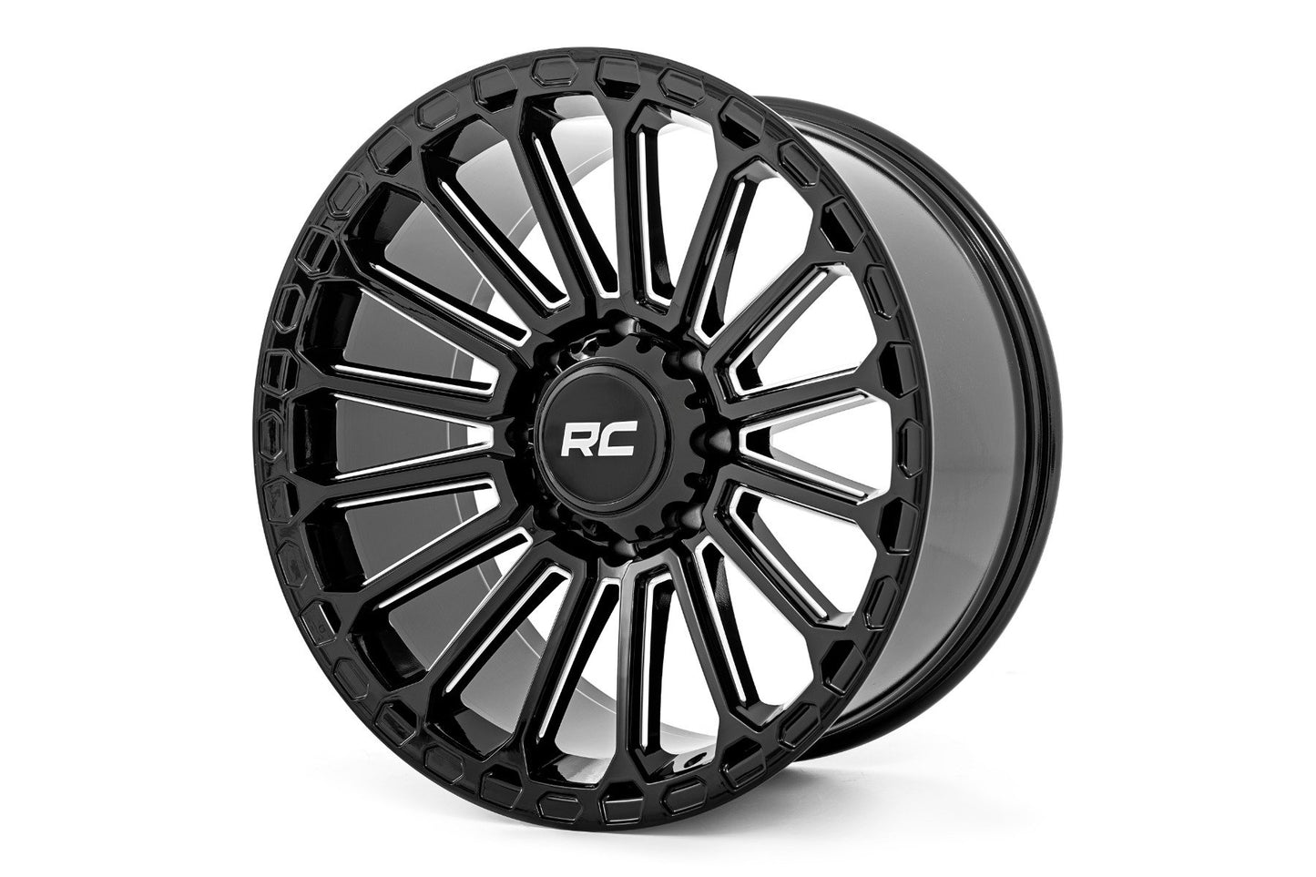 Rough Country 97 Series Wheel | One-Piece | Gloss Black | 17x8.5 | 5x4.5 | -12mm
