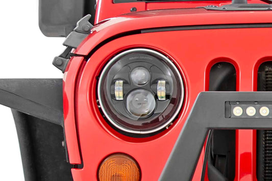 7 Inch LED Headlights | DOT Approved | Jeep Wrangler JK/Wrangler TJ/Wrangler Unlimited 4WD